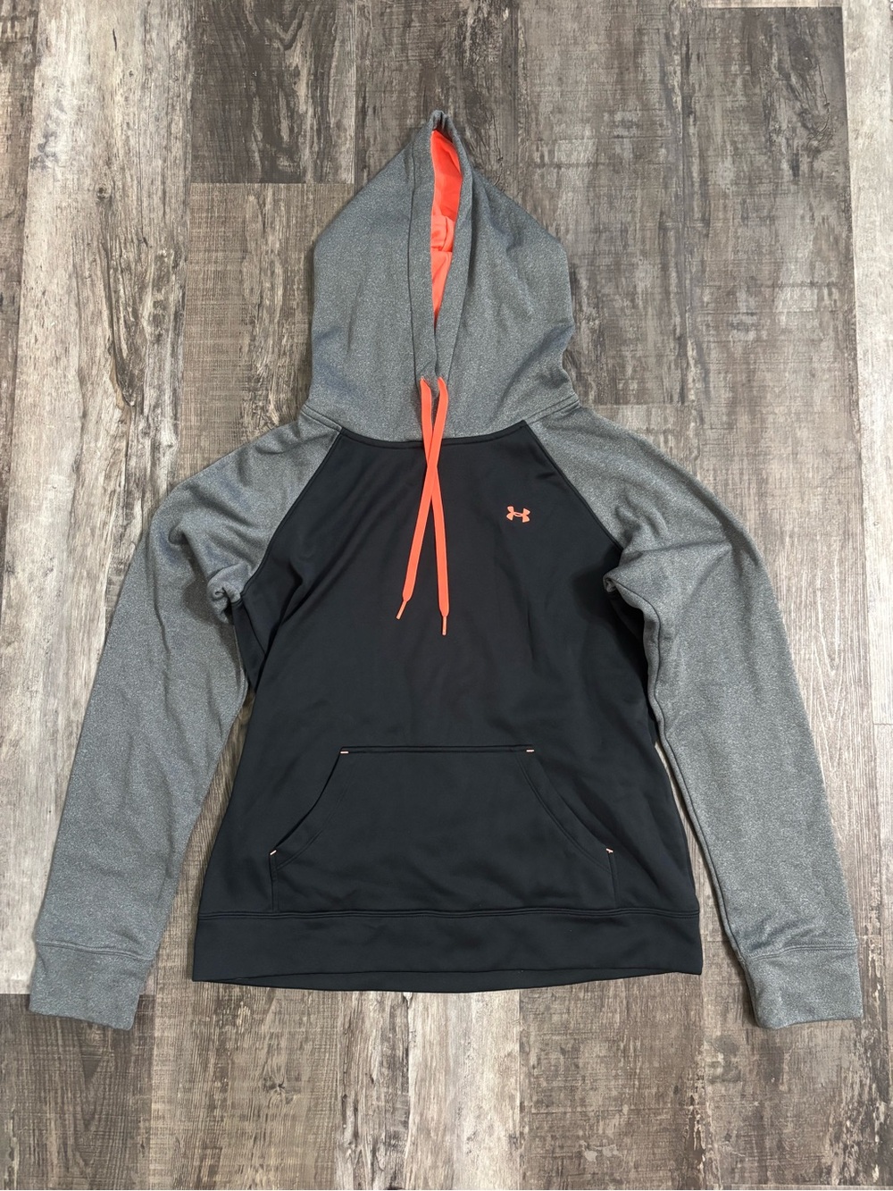 Underarmour Black Grey and Orange Hoodie